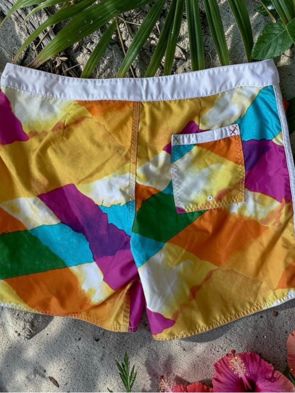 Roxy Juniors Mid Length Board Shorts Summer POOL Embroidered Details Vibrant